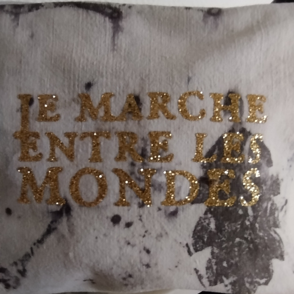 Pochette zippée "Je marche entre les mondes"