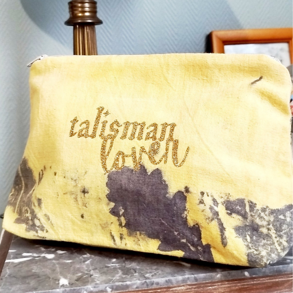 paillette print pochette végétale